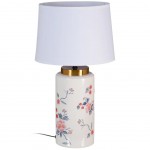 Lampe en cramique floral 50 cm