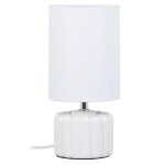 Lampe blanche en cramique 28 cm