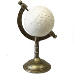 Dcoration Globe Terrestre Or et Crme