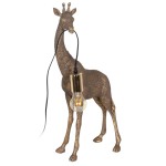 Grande lampe girafe dore 60 cm