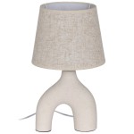 Lampe en céramique beige 38 cm Lampe en céramique beige 38 cm
