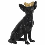 Chihuahua en rsine noire 25 cm