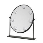 Miroir vanity LED noir avec 8 lumi�res