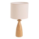 Grande lampe en cramique aspect bois 43 cm
