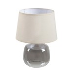 Lampe de table en verre gris argent 37 cm