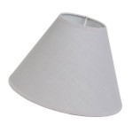 Abat-jour conique gris 25 cm compatible E14 et E27