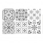 Sous plat en verre tremp - motifs carreaux de cramique