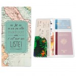 Set Papiers de voyage LISTE - passeport CB et Billet d'avion