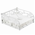 Support � serviettes en papier branches blanc