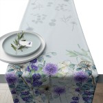 Chemin de table en coton Lunaria 40 x 150 cm
