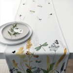 Chemin de table en coton libellules 40 x 150 cm