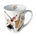 Tasse en porcelaine fine instruments de musique Tasse en porcelaine fine instruments de musique