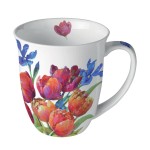 Tasse en porcelaine fine tulipes de joie Tasse en porcelaine fine tulipes de joie