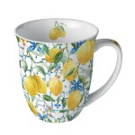 Tasse en porcelaine fine citrons Méditerranéens Tasse en porcelaine fine citrons Méditerranéens