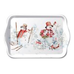 Mini plateau de Nol bonhommes de neige  la montagne
