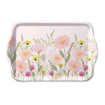Mini plateau fleurs des prs roses 20,5 x 13,5 cm