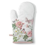 Gant de cuisine fleurs roses et papillons Ambiente 18 x 30 cm