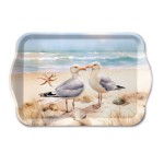Mini plateau rectangulaire en mlamine mouettes sur la plage