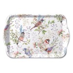 Mini plateau rectangulaire en mélamine Oiseaux et branches fleur Mini plateau rectangulaire en mélamine Oiseaux et branches fleur
