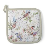 Manique de cuisine oiseaux printaniers 20 x 20 cm