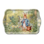 Mini plateau rectangulaire en mélamine Lapin au jardin fleuri Mini plateau rectangulaire en mélamine Lapin au jardin fleuri