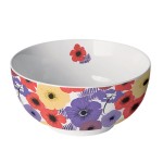 Bol blanc en porcelaine coquelicots multicolores Bol blanc en porcelaine coquelicots multicolores