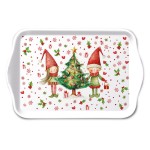 Mini-plateau en m�lamine lutins et sapin de No�l