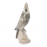 Statuette Perroquet de décoration en céramique grise Statuette Perroquet de décoration en céramique grise
