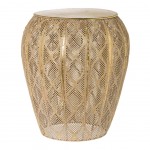 Table d'appoint déco en métal ajouré - Diamètre plateau 28 cm Table d'appoint déco en métal ajouré - Diamètre plateau 28 cm