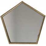 Miroir pentagone doré 30 cm Miroir pentagone doré 30 cm