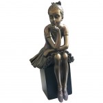 Statuette danseuse aspect bronze 15 cm