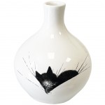 Petit vase en céramique rond Chats par Dubout