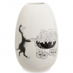 Vase en céramique rond Chats par Dubout