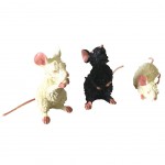 Statuette Les chats par Dubout - 3 souris - 2 cm