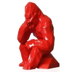 Figurine Orlinski Kong Penseur rouge dition limite