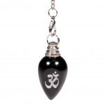 Pendule en Agathe noire Aum Pendule en Agathe noire Aum
