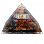 Pyramide Orgonite fleur de Vie colore - 7.5 x 7.5 x 6 cm