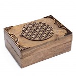 Coffret tarot Fleur de Vie en manguier Coffret tarot Fleur de Vie en manguier