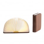 Lampe en forme de livre en bois vritable Noyer - Taille L