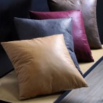 Coussin Carré Déhoussable aspect cuir Coussin Carré Déhoussable aspect cuir
