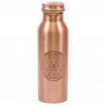 Bouteille en cuivre avec bouchon à vis - Fleur de Vie 750 ml Bouteille en cuivre avec bouchon à vis - Fleur de Vie 750 ml