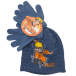 Set Bonnet et Gants Naruto bleu
