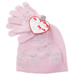 Set Bonnet et Gants Charmmy Kitty rose