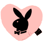 Coussin coeur Playboy Rose
