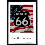 Miroir rectangulaire srigraphi route 66 - feel the freedom