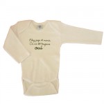 Body Manches longues blanc Chez Papi et Mamie