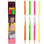 4 crayons de couleurs Néon Top Model