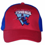 Casquette Spiderman rouge bord bleu