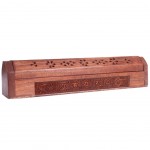 Boite Porte encens en bois motif Chakra