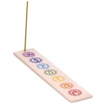 Support à bâtons d'encens en grès - Chakras 25.5 x 6 cm Support à bâtons d'encens en grès - Chakras 25.5 x 6 cm